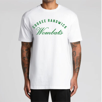 2026 Essential white block tee Thumbnail